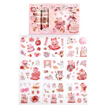 

Cute Cartoon Animal Washi Tape Japanese Paper Stickers Set Adhesive Scrapbooking T3LB