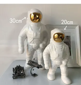 

White Ceramic nordic astronaut decoration Creative character flower arrangement container study decorate children birthday gift