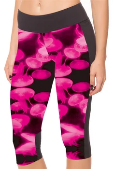 

Summer explosions on the new digital printing red jellyfish hip 7 s pants leggings