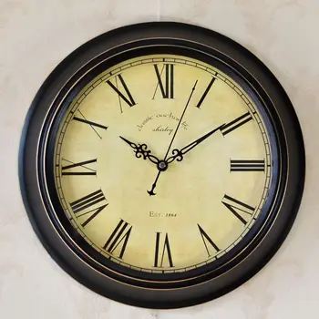 

Vintage Large Wall Clock Metal American Retro Clock Mechanism Living Room Silent Creative Classic Clocks Reloj Cocina Gift FZ497