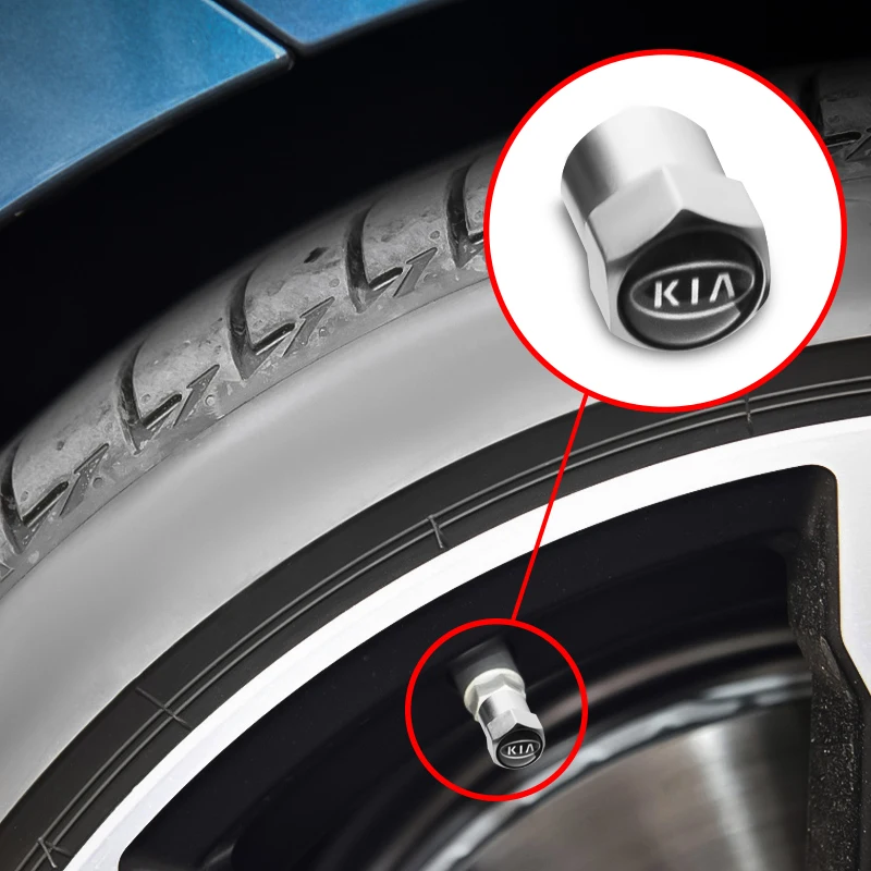 

4pcs Car Tire Valve Stem caps Theftproof valve caps Car Wheel Air Valve Cap for KIA K2 K3 K5 Sorento Sportage R Rio Soul cap
