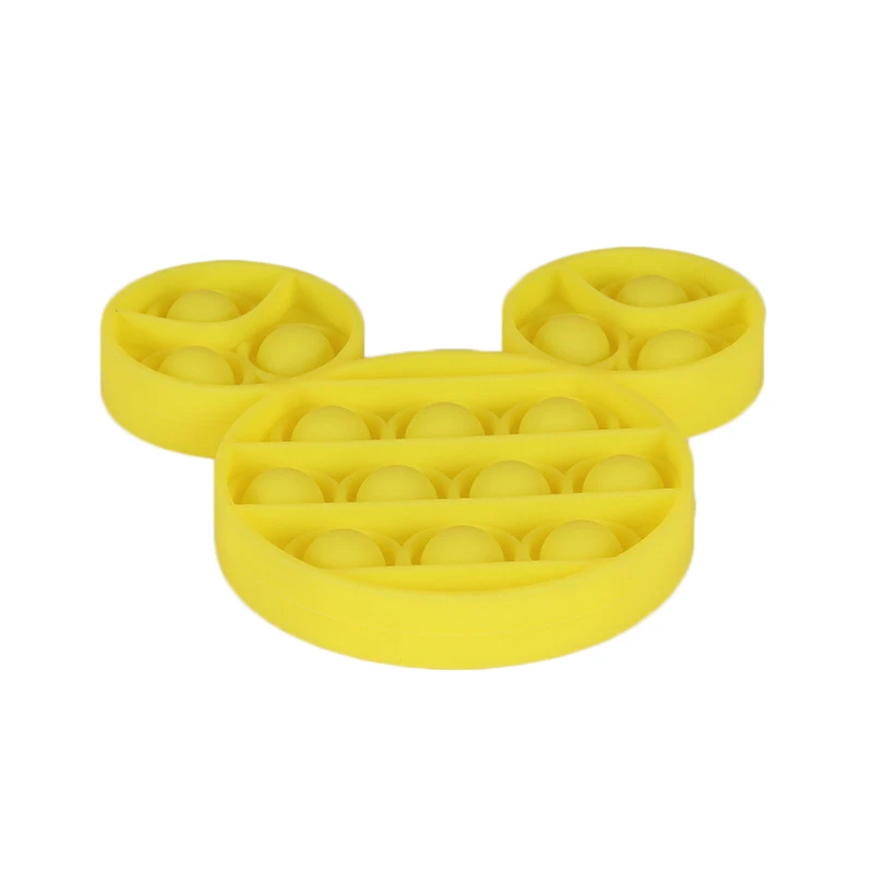 Kawaii Anti stress Relief Mickey Mouse Press Bubble Educational Puzzle Fidgets Toy Kids Toys Soft Squishy Squeeze Push Bubbles squishy mesh ball