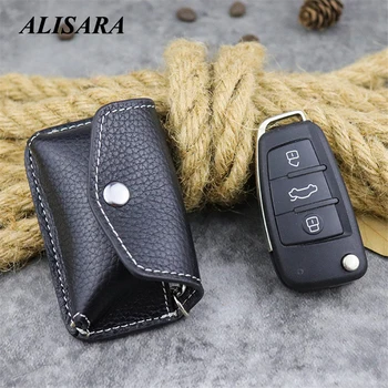 

Car Key wallet leather keys bag Korea popular Casual style First layer cowhide handmade Korean popular style vintage Key case