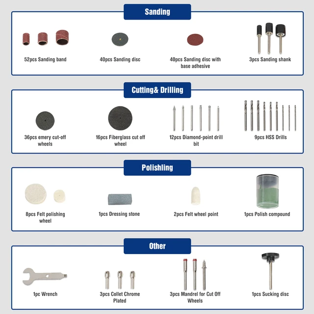 Dremel Rotary Tool Accessories Kit  Workpro Accessories Rotary Tools -  276pcs Rotary - Aliexpress