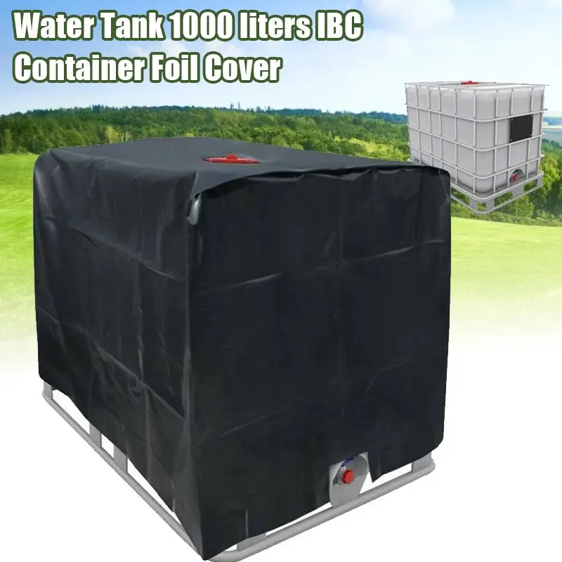 Cover protective hood for rain water tank 1000 liters IBC container foil cover