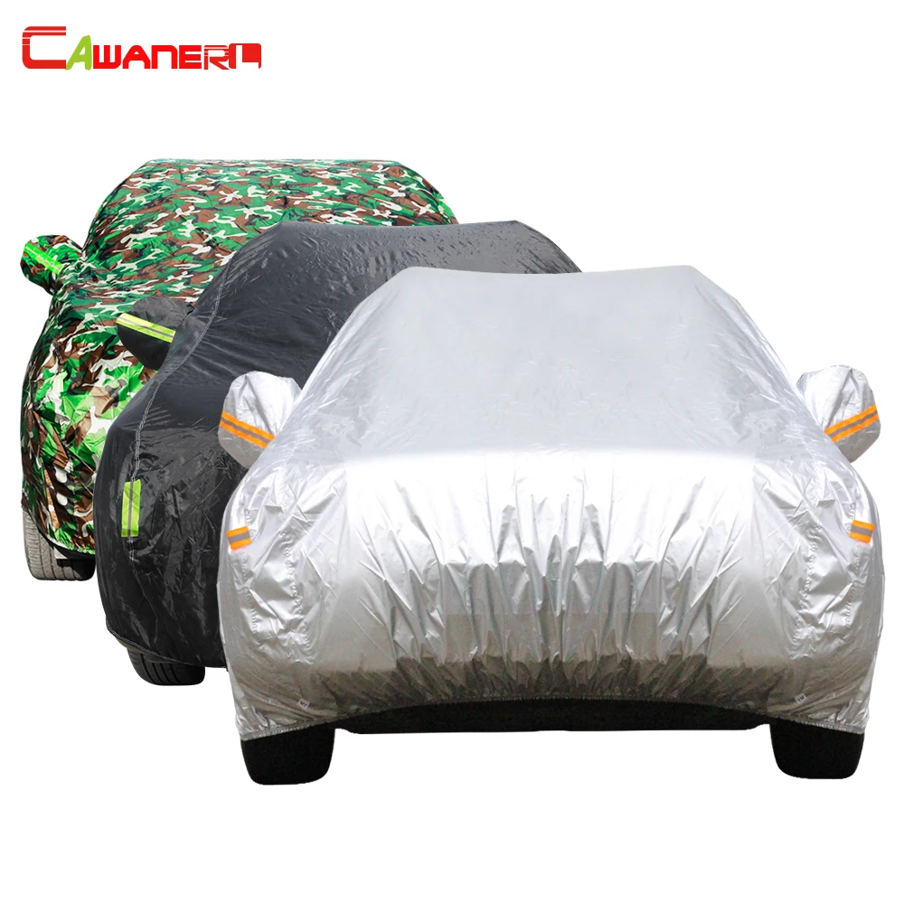 

Cawanerl Car Cover Sunshade Auto Sedan Hatchback Outdoor Sun Rain Snow Scratch Resistant Cover Anti UV Dustproof