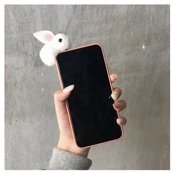 

Autumn and winter plush rabbit suitable for 11pro max mobile phone shell xsmax all-inclusive soft shell silicone 0612