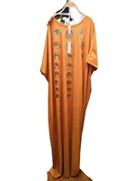 New African Women's Clothing Dashiki Abaya Fashion Sequins Embroidery Christmas Flower Loose Dress Free Size 3