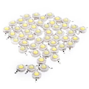 

50Pcs 1W Diode High Power Cool White Led Beads 1 Watt Lamp Chip 3V-3.4V