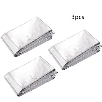 

3pcs Outdoor Survive Thermal Blanket Mylar Lifesave Hypothermia Rescue Emergent Keep Foil Blanket First Aid Kit Camp Equipment