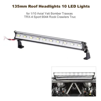 

135mm Roof Headlights RC Off-Road Dome 10 LED Lights for Traxxas Slash 4X4 TRX-4 Nitro Slash X-Maxx Axial Score & Yeti RC Truck