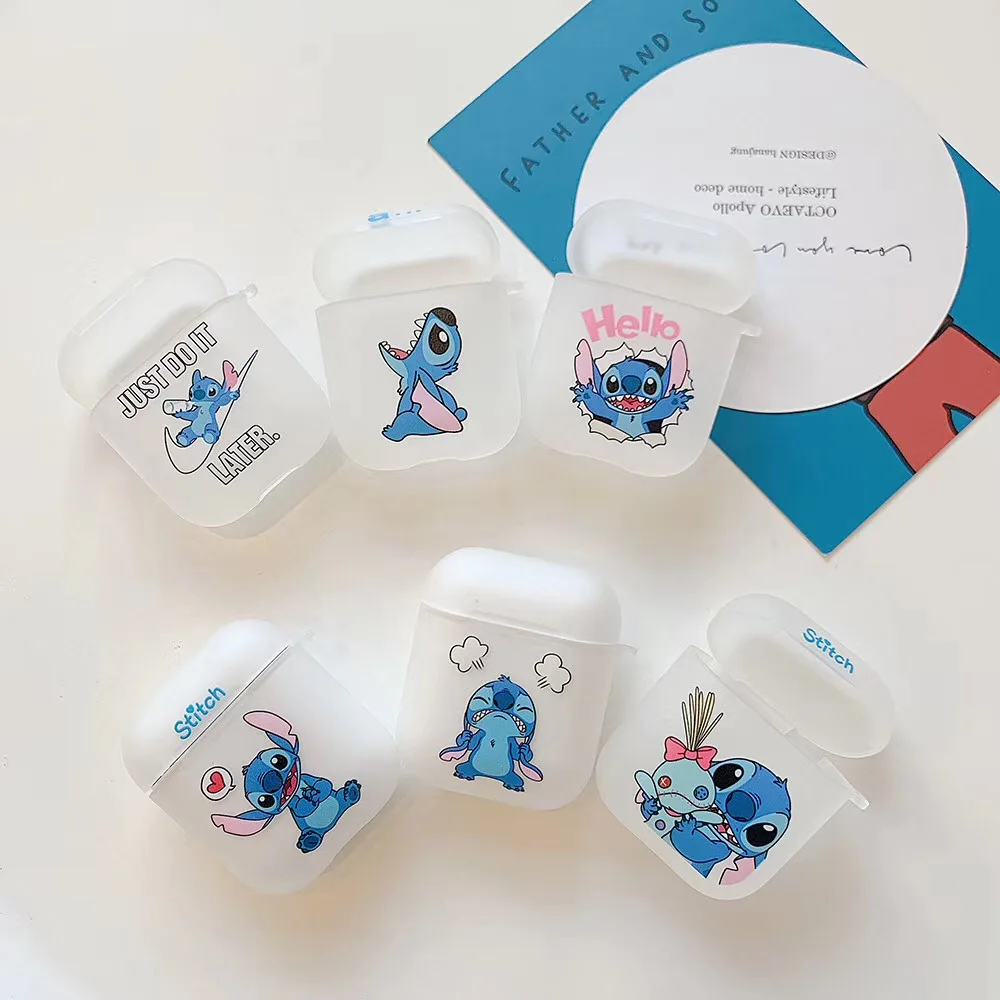 Для Airpods 1 2 Мягкие силиконовые наушники милый мультфильм стежка беспроводной bluetooth гарнитура чехол для iPhone Защитная зарядка сумка