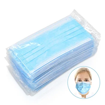 

20pcs gloves 3 Layers Mouth Mask Disposable Dustproof Anti-Pollution PM2.5 Protective Anti-Dust Earloop Safety Face Masks