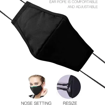 

Dustproof Windproof Foggy Haze Pm2.5 Mask With 2pc Gasket Filter Mouth Mask Simple Cotton Mask Simple Mouth Cover Masque