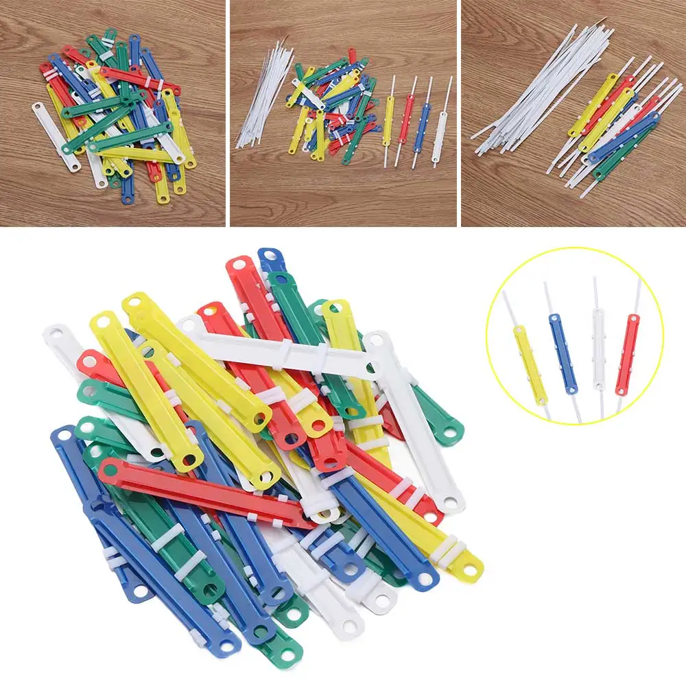 File Paper Binding Clip Two-Hole Loose-leaf File Folder Hinged Rings 50PCs