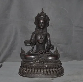 

wedding decoration Old Tibet buddhism bronze Vajrasattva kwan-yin Bodhisattva goddess buddha statue