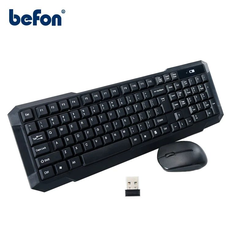 

Беспроводная клавиатура befon 2,4G, беспроводная мышь для ноутбука, настольного компьютера, ноутбука, компьютера, клавиатура для ios, Windows