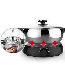 220 В электрическая машина для приготовления пищи антипригарный сплит-тип маленький Электрический чайник из нержавеющей стали мульти плита EU/AU/UK