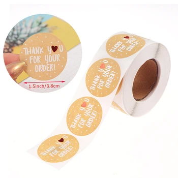 

500pcs Gold Foil Thank You Sticker Scrapbooking For Envelope Seal Labels Stickers Stationery Decorative Stickers