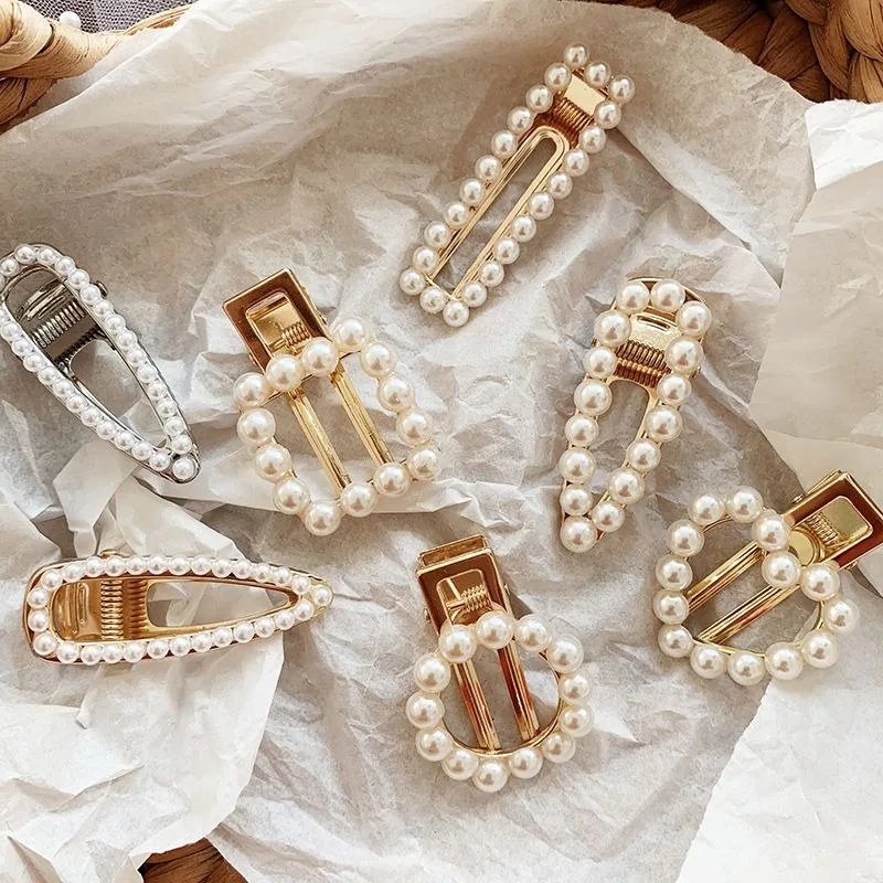 1 PC Pearl Geometric Rectangle Water drop Hairpins Metal Gold Color Hair Clips Crystal Elegant Hair 1 1 PC Pearl Geometric Rectangle Water drop Hairpins Metal Gold Color Hair Clips Crystal Elegant Hair 2