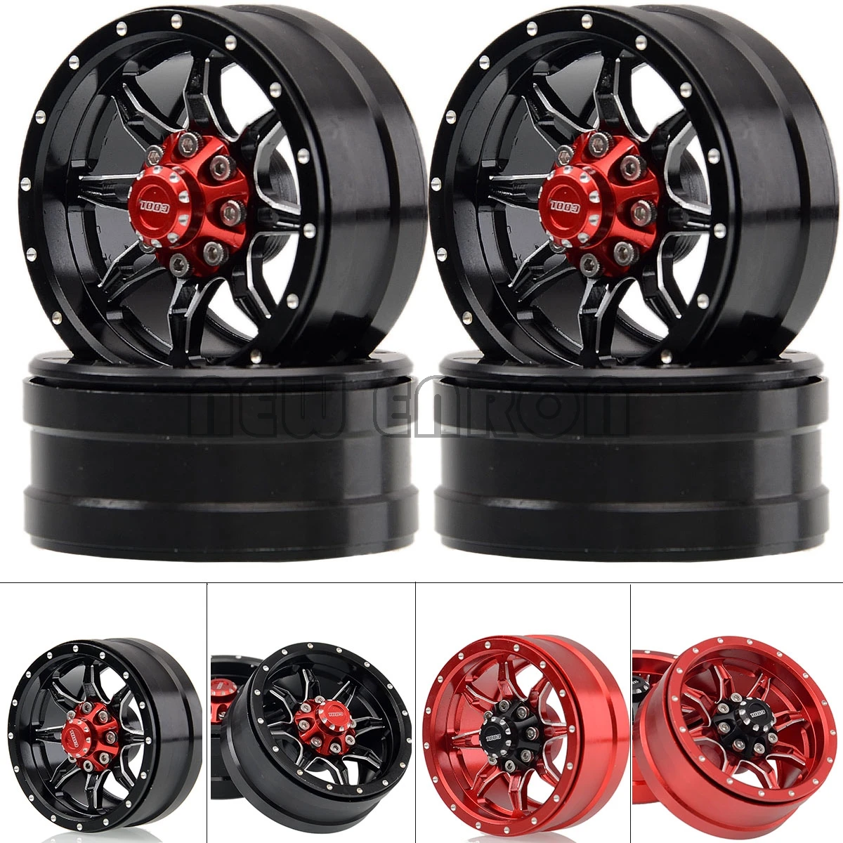 ENRON 1," 4 шт. сплав Beadlock колеса обода ступицы для RC 1/10 TRX-4 TRX4 CC01 TF2 осевой MST JIMNY SCX10 II 90046 90047 D90 D110