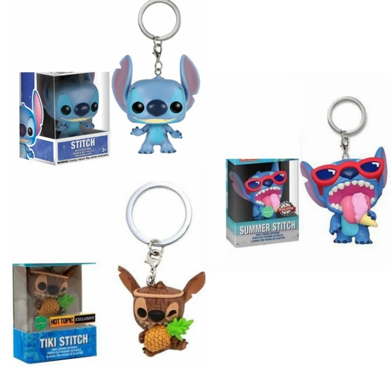 4 см Стич брелок Tiki Stitch экшн-фигурки коллекционные игрушки для детей
