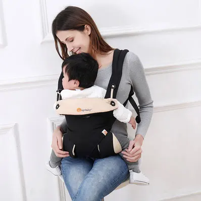 Egobaby omni 360, слинг для малышей, многофункциональный, дышащий, переноска для новорожденных, удобное приспособление для переноски, слинг, рюкзак, детская коляска - Цвет: 360-balck beige