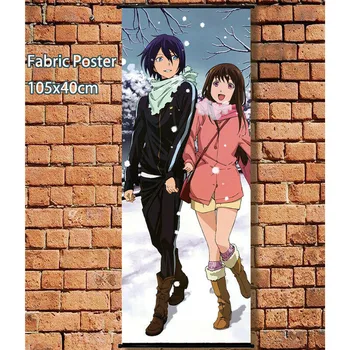 

Anime Fabric Poster Wall Scroll Noragami YATO Iki Hiyori Yukine Home Decoration105x40cm