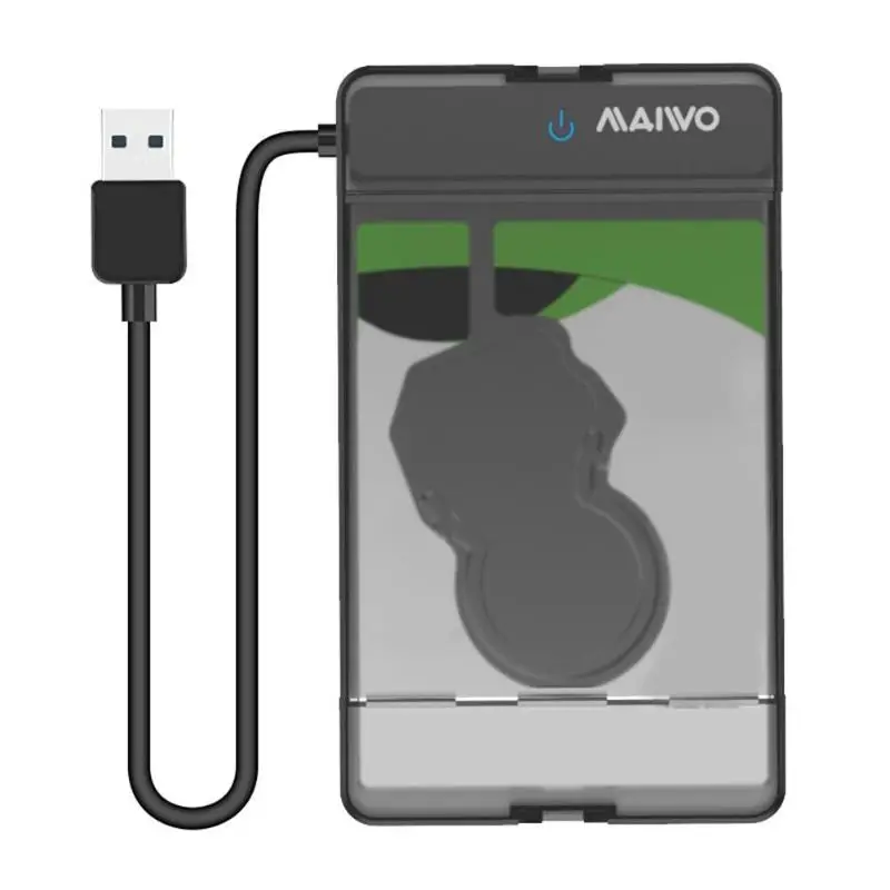 MAIWO K105 2,5 дюйма Чехол для жесткого диска USB 3,0 SATA последовательный интерфейс SSD HDD коробка адаптер для Windows Mac OS компьютер ноутбук Настольный - Цвет: Black