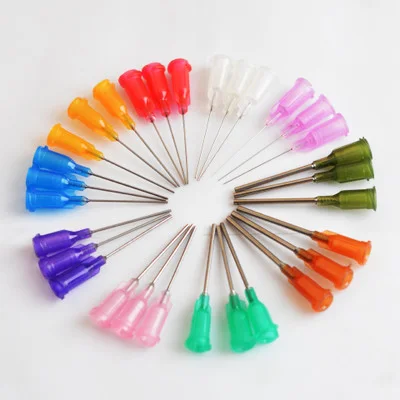 10/25pcs Dispensing Needles Syringe Needle 1.5&quot 1.5 Inch Length Machine Nozzle Glue Blunt End Threaded Port 14G To 27G | Обустройство