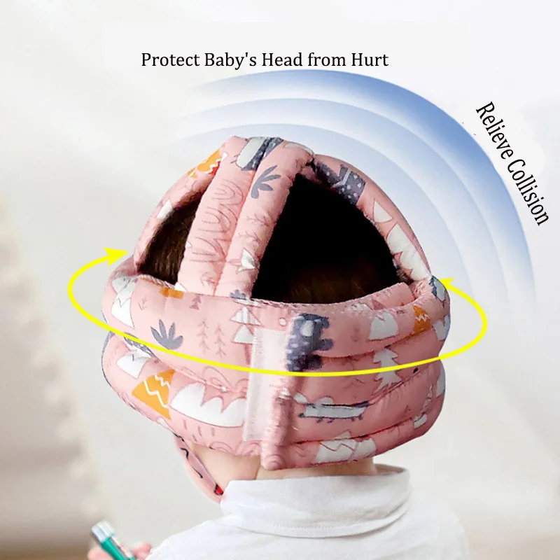 bed fan 1Pcs Anti-collision Baby Toddler Cap Adjustable Breathable Baby Anti-fall Head Protection Cushion Cap Helmet Children Care bed comforters