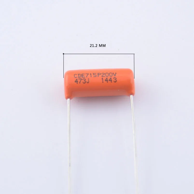 1 шт., оранжевая крышка(cap acitor) CDE715P 473J 0,047 мкФ 200V для электрогитары, Сделано в США