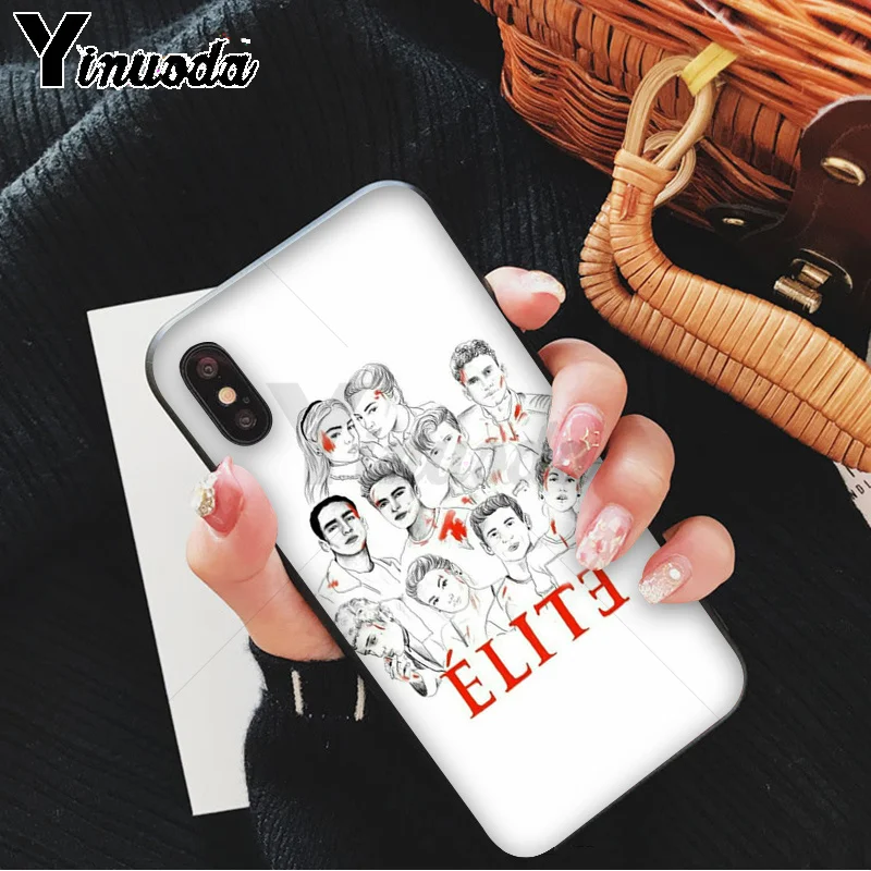 Yinuoda испанская ТВ серия Elite TPU черный чехол для телефона чехол для iPhone 8 7 6 6S Plus 5 5S SE XR X XS MAX 11 11pro