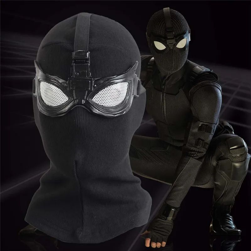 Маска Человека-паука вдали от дома косплей супергерой Человек-паук Нуар маскировочный костюм маски черная маска с очками очки Хэллоуин