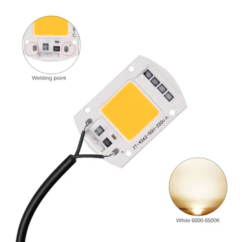 

20W 30W 50W COB LED Lamp Chip 220V 240V LED COB Bulb Lamp IP65 Smart IC Driver Cold/ Warm White LED Spotlight Floodlight