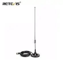 RETEVIS antena de coche MR100 SL16/PL259 con montaje de imán móvil, 144/430MHz, VHF, UHF, antena de doble banda para Radio de coche para RT98/RT95