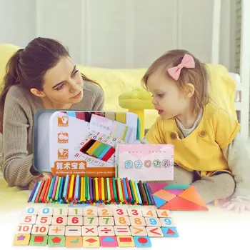 

Wooden Arithmetic Number Magnetic Stickers Calculate Games Safe Chamfering Without Hurting Hands Kids Educational Toys