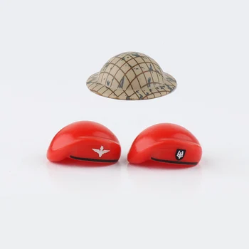 

WW2 Soldier Military Helmet Accessories Building Blocks WW2 British soldier Mesh MK2 helmet Air Force Beret equipment Brick toys