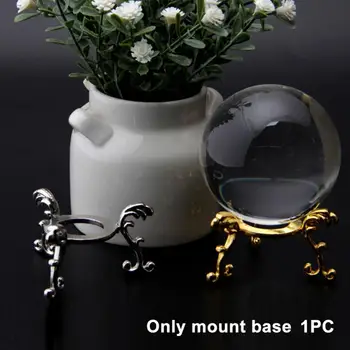 

Vip Link 55 Pieces Silver And 25 Pieces Gold Art Craft Crystal Ball Stand Ornaments Desktop Metal Base Display