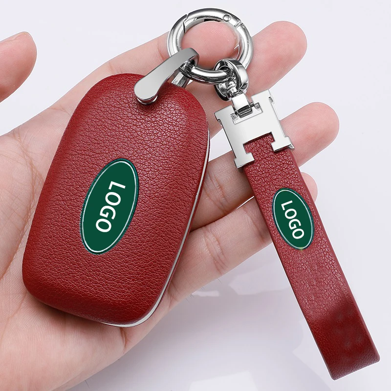 Кожаный чехол для ключей автомобиля для Land Rover Range Rover Sport Evoque Freelander2 Discovery 4 5 для Jaguar XK XKR XF XFR XJ XJL