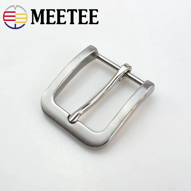 Meetee 35/40 мм одноцветные ковбойские ремни из нержавеющей стали с пряжкой DIY кожаные