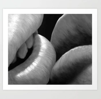 

free shipping hand painted modern graffiti street Wall art kiss oil painting on canvas good for decoration pictures