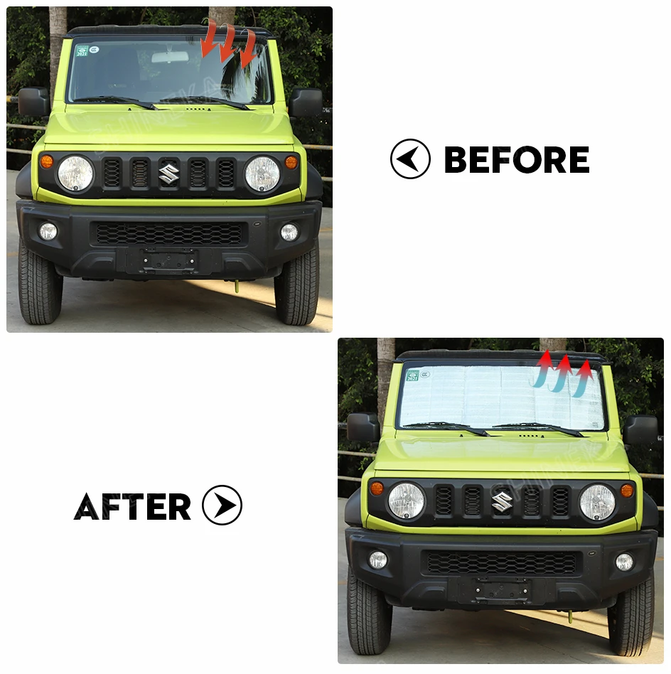 SHINEKA Защита от солнца на лобовое стекло для Suzuki Jimny+ высокое качество переднее лобовое стекло Солнцезащитный козырек крышка аксессуары для Suzuki Jimny