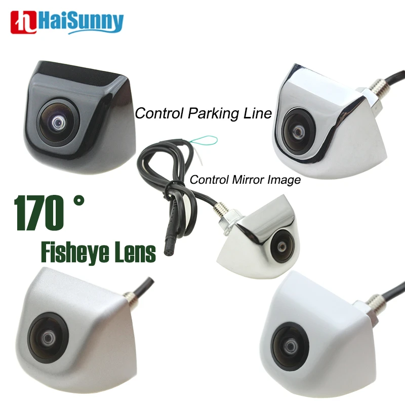 Car Fisheye Lens Rear View Camera Front 170 Degree Waterproof Reverse Camera 4 Pin No Parking Line Hd Starlight Night Vision Vehicle Camera Aliexpress