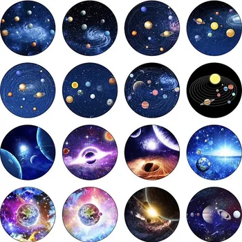 

50pcs Starry Sky Moon Universe Time Gem for Charm Women Jewelry Making Cabochon 6~25mm Glass Domed Ring Face New DIY Accessories