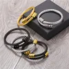 Hip Hop Stainless Steel Men Bangle Bracelet Titanium Adjustable Open Cuff Charm Bangle Jewelry Pulseras Ombre Punk Jewelry 6