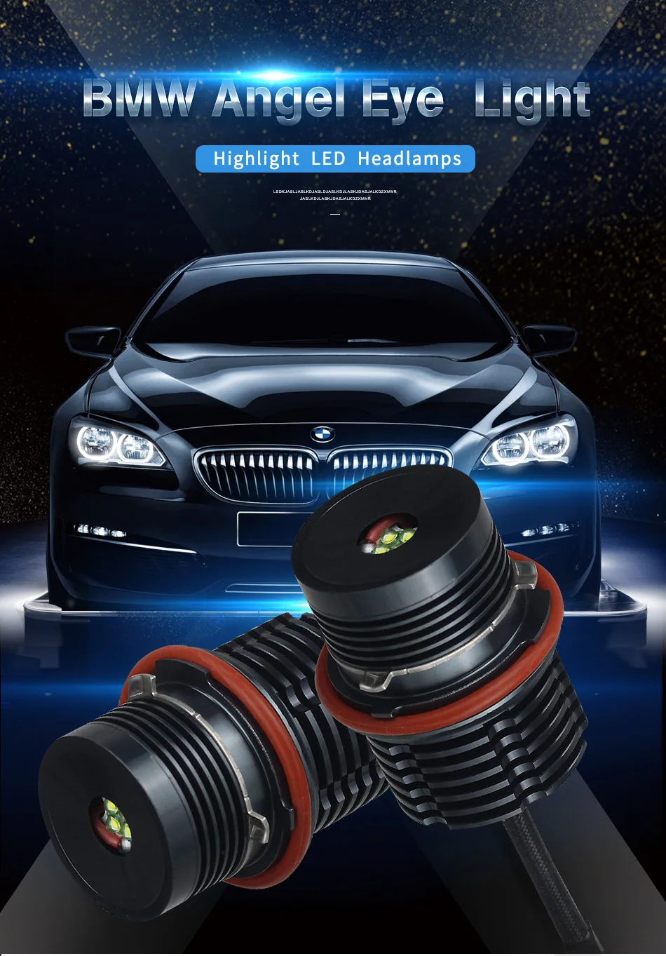 Светодиодный Ангел глаз маркер лампы 4SMD 40 Вт для BMW CREE E39 E53 E60 E61 E63 E64 E65 E66 E87 525i 530i xi 545i M5 посвященный