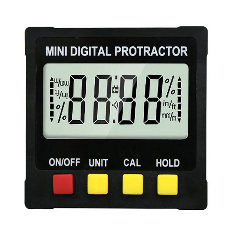 MINI Digital Protractor 360 Degree Flip Angle Measuring Ruler Electronic Angle Finder Inclinometer Four-sides with Magnetic