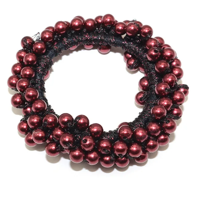 Rubber Band Pearl Beads Elastic Ponytail Holder 14