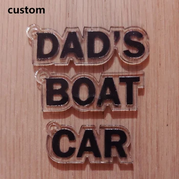 

Custom Acrylic Keychain Car Logo Name personalized Gift Customized Anti-lost Keyring Key Chain Ring